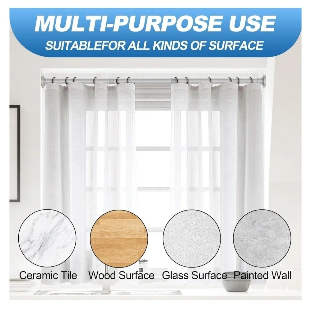 Matte Silver Shower Curtain Rod‎ 1